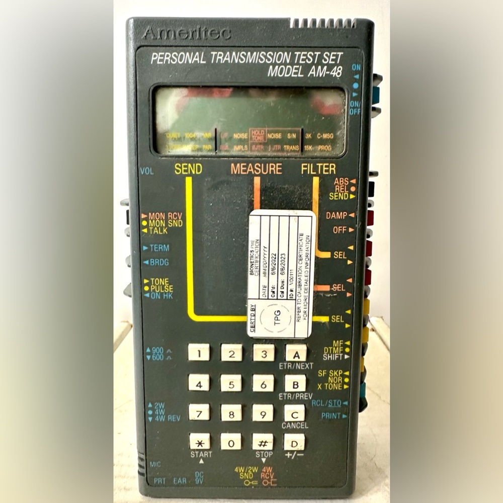 Ameritec Model AM-48 Personal Handheld Portable Transmission Test Set